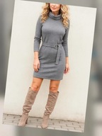 Sukienka z golfem koloru szarego roz.S/M