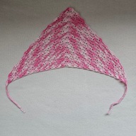 Chustka dziecięca na głowę, ręcznie robiona na szydełku, ok. 9-18 miesięcy