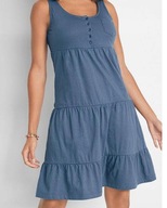 Niebieska krótka sukienka rozciągliwa bonprix M L Xl 40 42