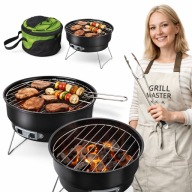 GRILL WĘGLOWY OGRODOWY Z POKROWCEM TORBĄ 26 CM FIELDMANN FZG 1003