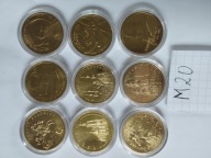 M20 Monety NG 2zł 9szt Soczi Vancover Przemyśl Kalwaria Kazimierz Dolny