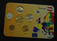 Austria - zestaw - przegląd nominałów - 6 monet