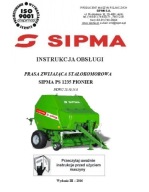 SIPMA PS 1235 Pionier - instrukcja obsługi stałokomorowej prasy (2016)