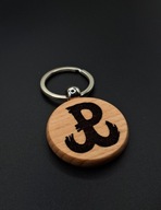 Drewniany brelok Polska Walcząca – grawer z logo