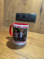 Serial Ranczo kubek ceramiczny 330 ml NOWY czerwone wnętrze i ucho prezent