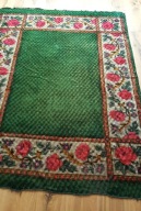 SECESYJNY-OBRUS-AKSAMIT IGIEŁKOWY-WZOR RÓŻE