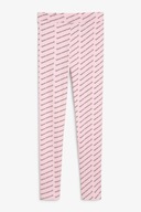 Monki legginsy leginsy różowe SISTERHOOD print wzór napisy Barbie pudrowe M