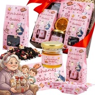 DZIEŃ BABCI PREZENT ZESTAW HERBATA KRÓWKI MIÓD PREZENT NA DZIEŃ BABCI