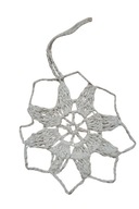 Ozdoba na choinkę gwiazdka świąteczna hand made szydełko