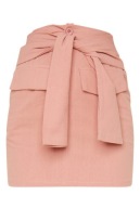 PrettyLittleThing pink tie front mini spódniczka M 38 pastelowa, wiązana