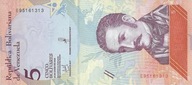 Wenezuela - 5 Bolivares - 2018 - P102 - St.1