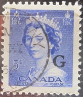 Kanada stary znaczek z nadrukiem (1/10