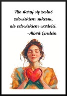 A2 PLAKAT MOTYWACYJNY PSYCHOLOGIA ALBERT EINSTEIN, NIE STARAJ SIĘ ZOSTAĆ ..