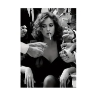 Plakat „Kobieta z Papierosem – Noir Retro” - Zmysłowa Dekoracja