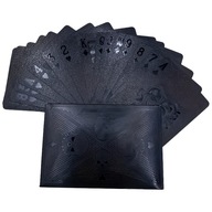 Karty do GRY ELEGANCKIE Czarne BŁYSZCZĄCE Klasyczne CZASZKA Tradycyjne
