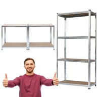 REGAŁ MAGAZYNOWY METALOWY WCISKANY DO GARAŻU NOWY 174x80x40cm 500KG THOMAS