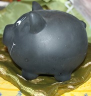 ŚWINKA **SKARBONKA**CERAMIKA**CZARNA **DUŻA ***