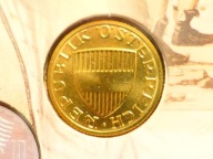 3A-32 Austria 2001 50 groszy groschen z zestawu menniczego