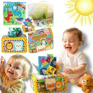 Sorter Pluszowy Pudełko z Chusteczkami Montessori Sensoryczny Edukacyjny 6m