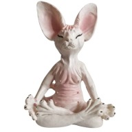 FIGURKA KOTA SFINKS JOGA BIAŁY