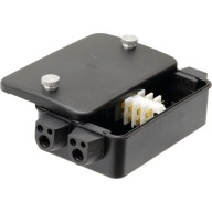 Skrzynka rozdzielająca 120x87x36mm z pokrywą 8x4 przyłącza wtykowe płaskie