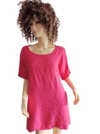 włoska tunika lniana z kieszeniami 38/40