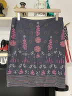 I SPÓDNICA WHITE STUFF HAFT DODATEK LEN POPIEL