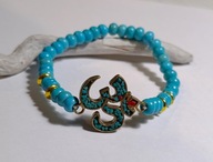 Bransoletka z turkusem i indyjska literą OM