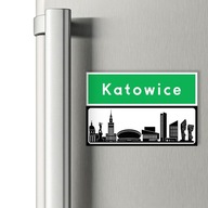 MAGNES TURYSTYCZNY Z PANORAMĄ KATOWICE – PAMIĄTKA NA LODÓWKĘ