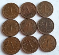 moneta Finlandia przedwojenna 1 marka Cu