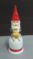 Piękny ceramiczny dzwonek Mikołaj figurka