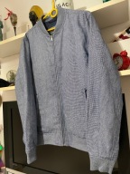 KURTKA MARKS SPENCER NIEBIESKI MELANŻ LEN BAWEŁNA