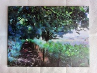 Obraz na płótnie 30x40 Pejzaż Natura Dekoracja Drewniana rama Abstrakcja