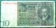 BANKNOT DO KOLEKCJI NIEMCY 10 MAREK 1929
