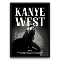 Plakat z ramą 50x70 cm Kanye West muzyka, rap | Pomysł na Prezent