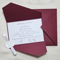 Zaproszenie ślubne folderowe + koperta