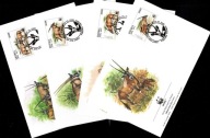 Erytrea / 4 Koperty FDC / 87-90 ( WWF - Fauna - Oryks południowy ) 1996 r.