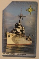 KARTA TELEFONICZNA - BŁYSKAWICA - niszczyciel - FLOTA POLSKA NA MORZU