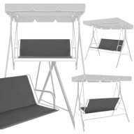 ŁAWKA SIEDZISKO DO HUŚTAWKI OGRODOWEJ PODKŁAD 93X120CM PODUSZKA GRAFIT DUŻE