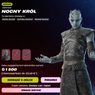 Fortnite Skin Nocny Król Night King Gra o Tron Podarunek Prezent Ze Sklepu