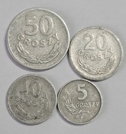 Zestaw Monet 5,10,20,50 groszy z 1972 (Licytacja nr 67)