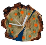 Zegar biurkowy z plastra drewna