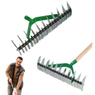 GRABIE AERATOR OGRODOWY NAPOWIETRZANIA TRAWNIKA TRAWY GLEB DWUSTRONNE 32 CM