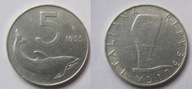 Włochy 5 lir 1955