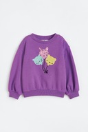 Bluza fioletowa H&M 134/140 obracane odwracane cekiny