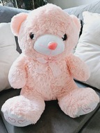 Różowy Miś Pluszowy Pluszak Maskotka Przytulanka Bear Walentynki 40cm