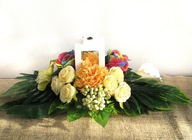 Wiązanka stroik latarnia kompozycja kwiatowa 70 cm x 40 cm x 25 cm