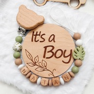 Personalizowana zawieszka do smoczka z imieniem silikonowa - max. 8 liter