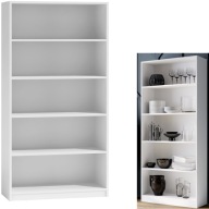 REGAŁ 80CM PÓŁKA SZAFKA KSIĄŻKI SEGREGATORY BIAŁY SALON, BIURO, GABINET 182