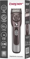 Beper 40.332 Akumulatorowy Trymer do Brody Włosów, Wyjmowane Ostrza Stalowe